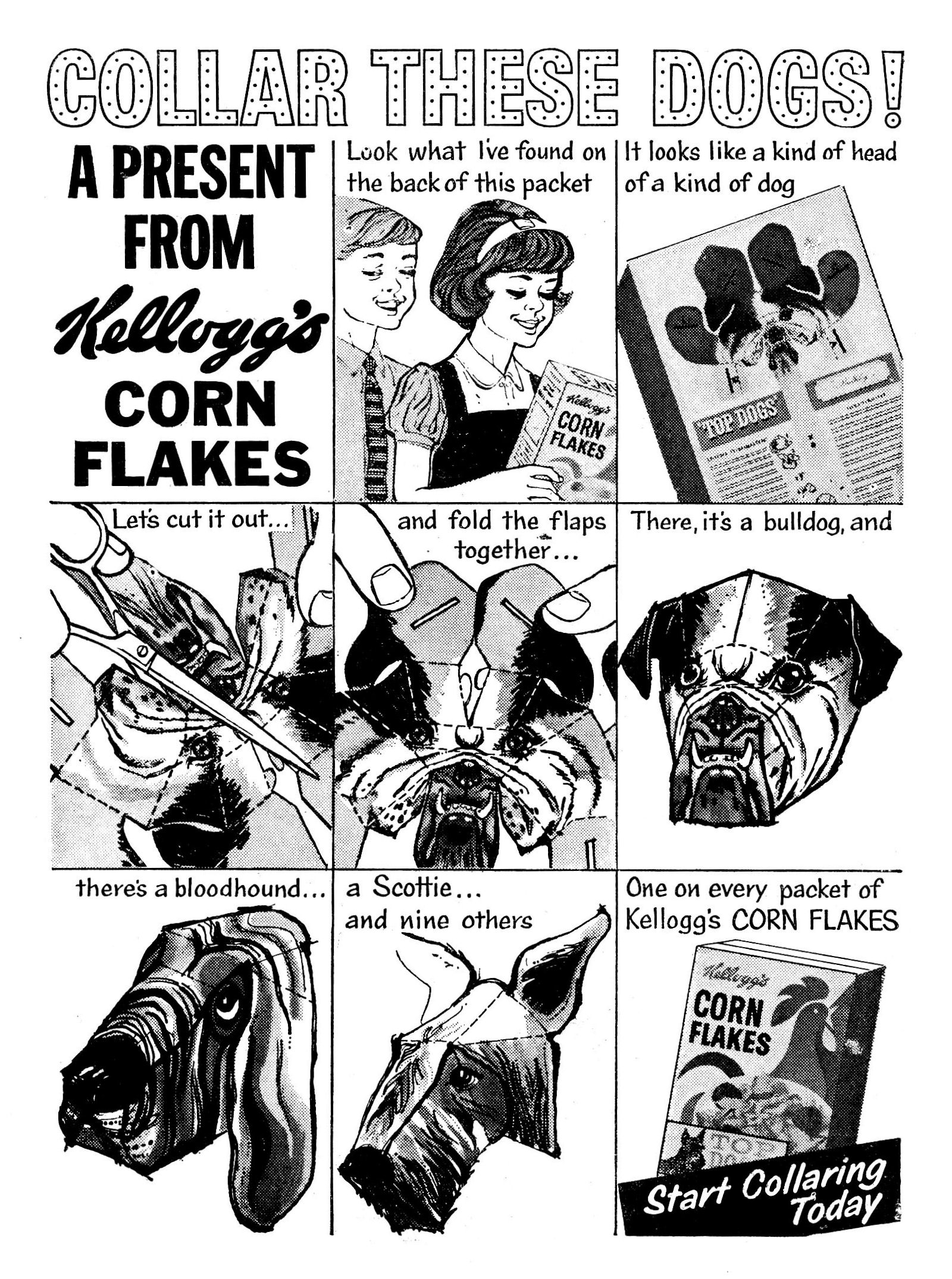 1964 Cornflakes Top Dog Heads