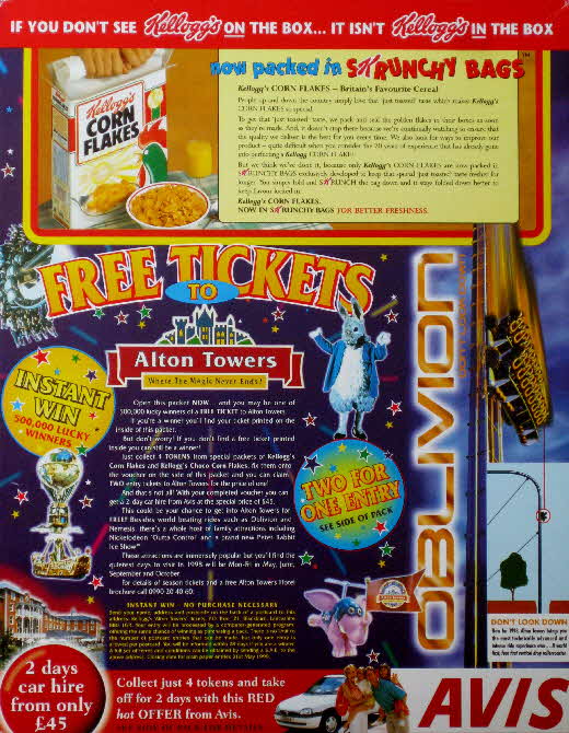 1998 Cornflakes Alton Towers competition