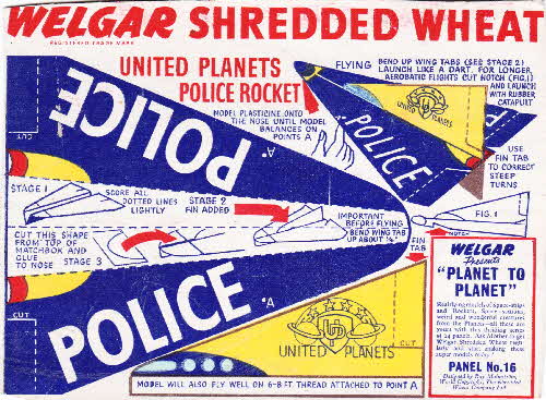 1954 Shredded Wheat Planet to Planet No 16