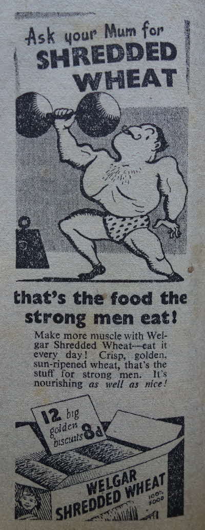 1949 Shredded Wheat Strongman Advert