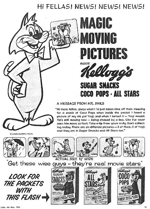 1963 Sugar Smacks Yogi Magic Moving Pictures