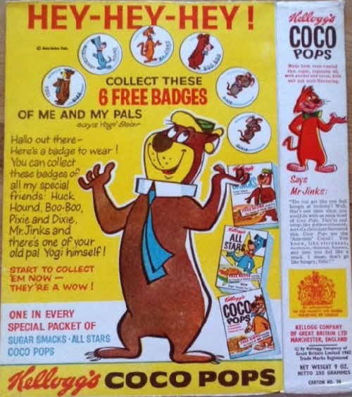 1962 Sugar Smacks Yogi Bear & Friends Badges (1)