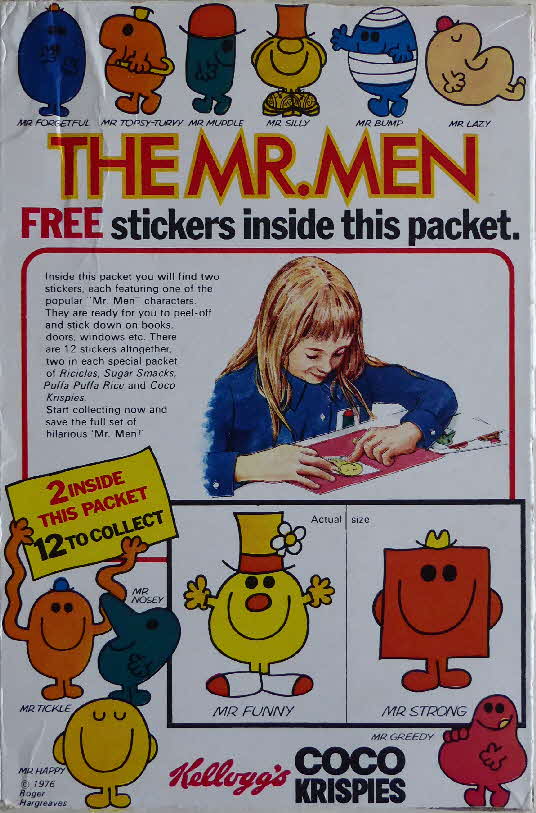 1976 Coco Pops Mr Men Stickers (2)