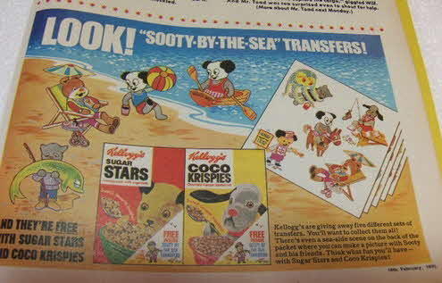 1971 Coco Krispies Sooty by the Sea Transfer (betr)