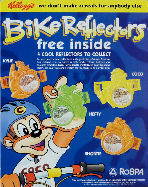 1995 Coco Pops Bike Reflectors
