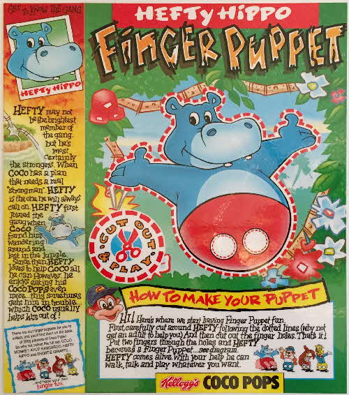 1992 Coco Pops Finger Puppet Hefty