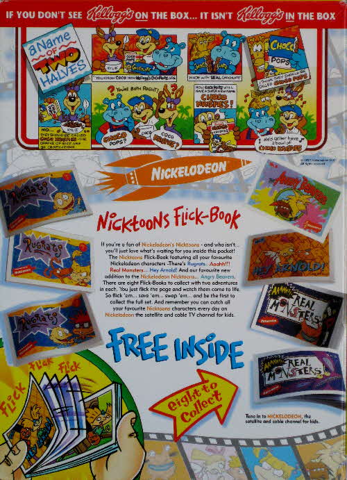 1997 Choco Krispies Nickelodeon Flick Books (renamed)
