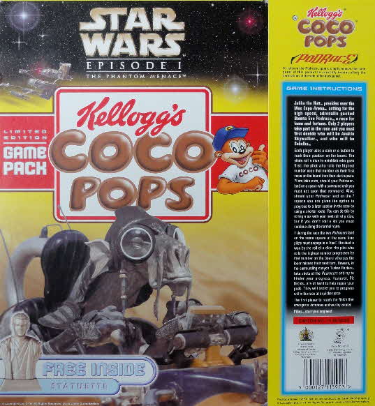 1999 Coco Pops Star Wars Games pack front