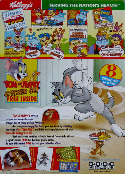 1998 Choco Krispies Tom & Jerry stickers