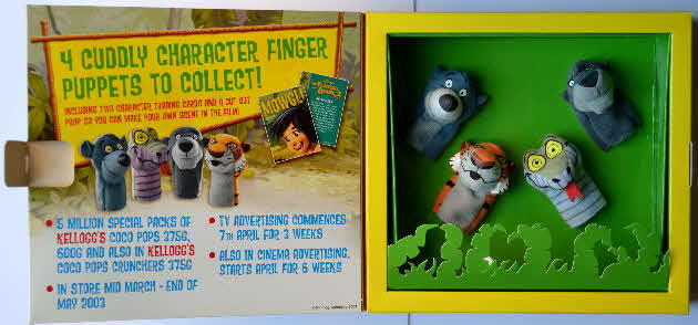 2003 Kelloggs Promotional Jungle Book 2 Finger Puppets (6)