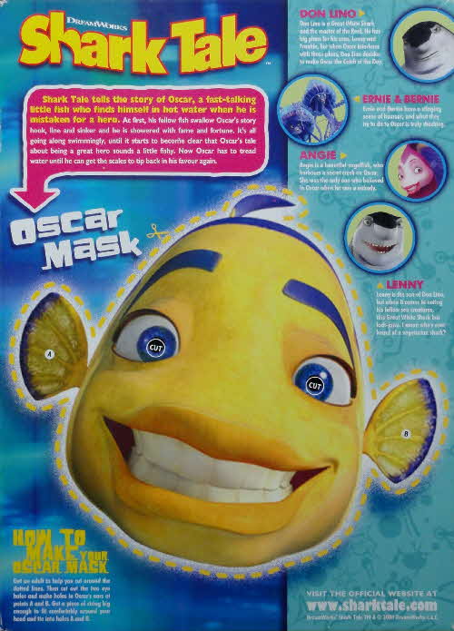 2004 Coco Pops Shark Tales Oscar mask