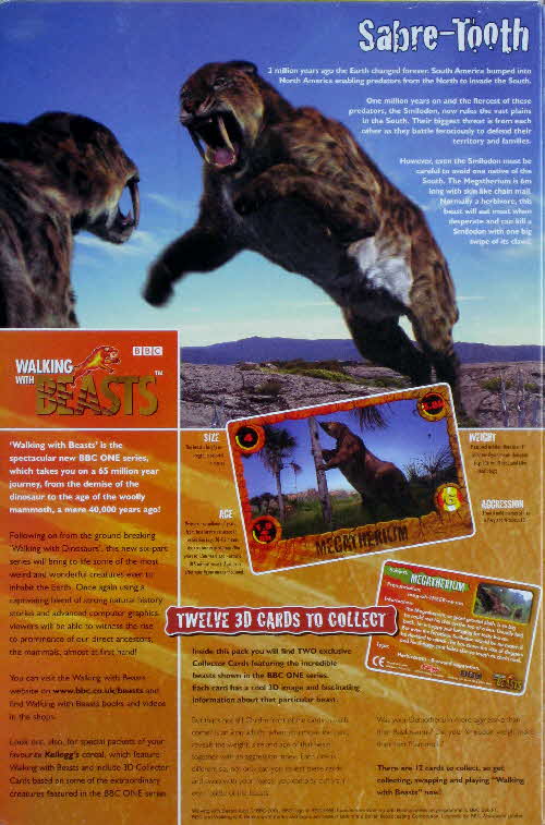 2001 Coco Pops Walking with Beasts Sabre Tooth