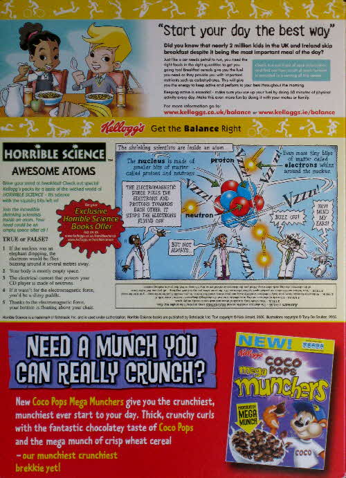 2006 Coco Pops Horrible Science Awesome Atoms
