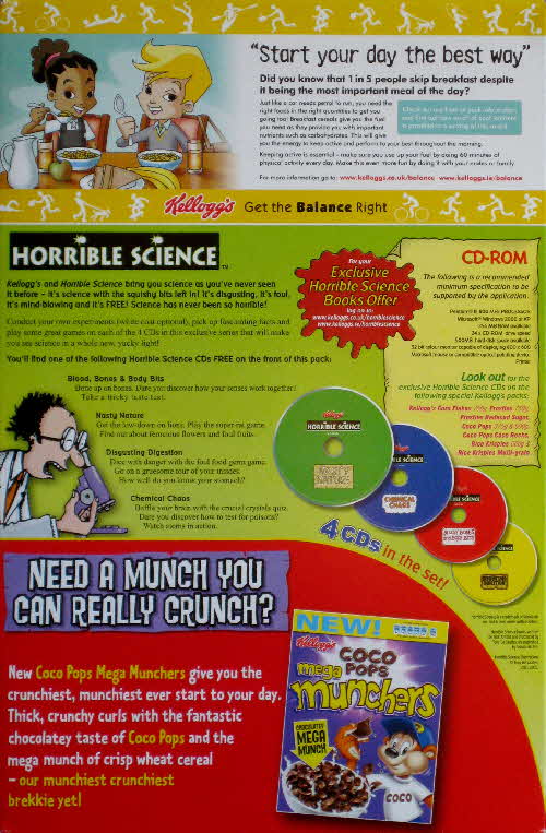 2006 Coco Pops Horrible Science CD Rom (2)