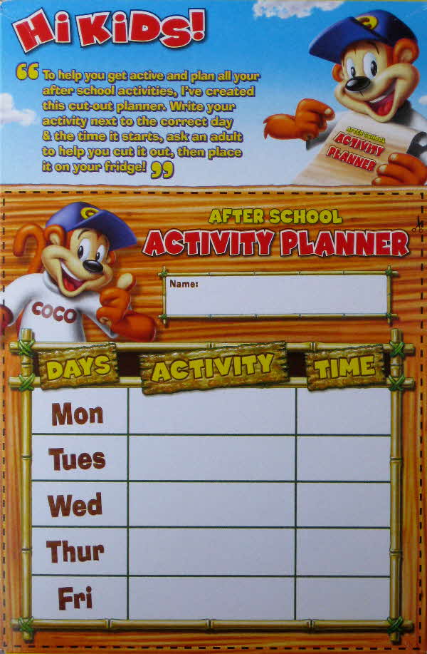 2010 Coco Pops Activity planner
