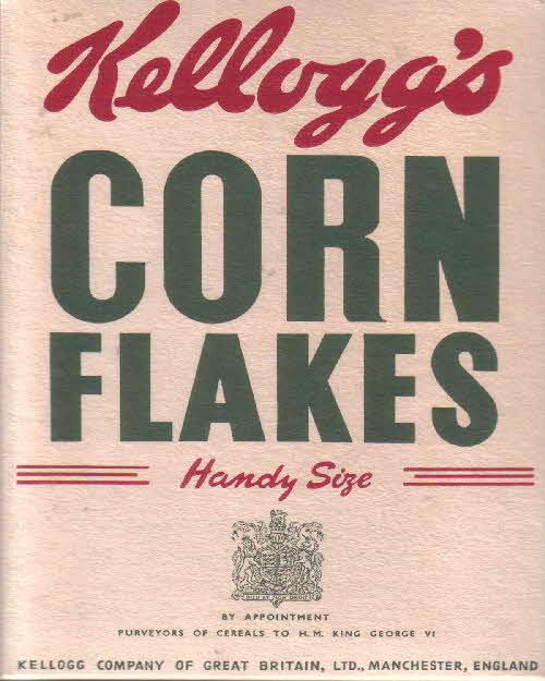 1950s Cornflakes packet front
