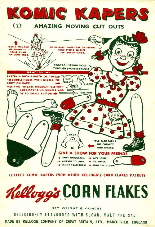 1950s Cornflakes Komic Kapers No 2 Mirandy Tolliver