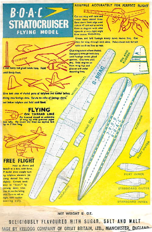 1950s Cornflakes BOAC Model Planes Stratocruiser