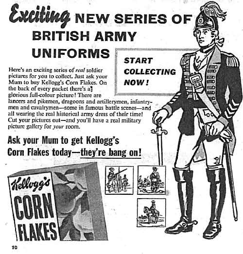 1955 Corn Flakes British Army Uniforms