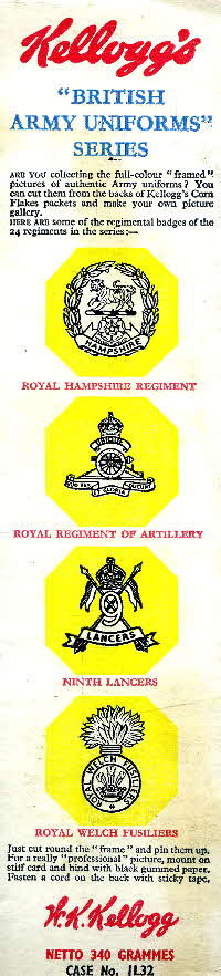 1955 Cornflakes British Army Unifoms side panels (10)