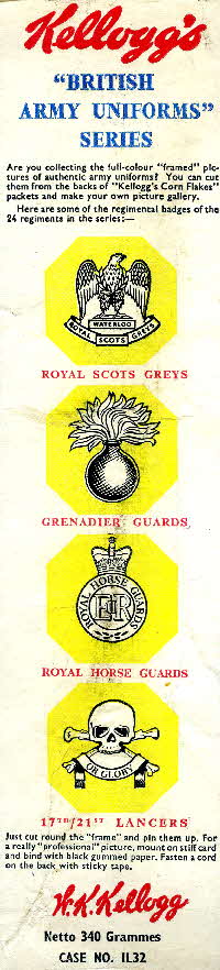1955 Cornflakes British Army Unifoms side panels (11)