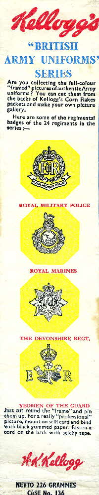 1955 Cornflakes British Army Unifoms side panels (13)