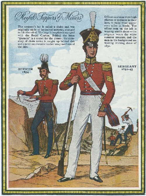 1955 Cornflakes British Army Uniforms Royal Sappers & Miners