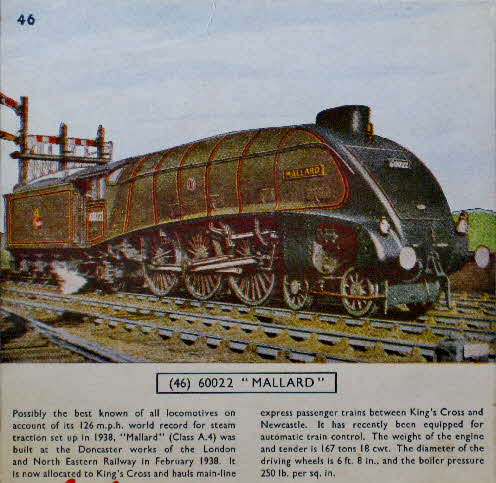 1954 Cornflakes Locomotives No 46 60022 Mallard