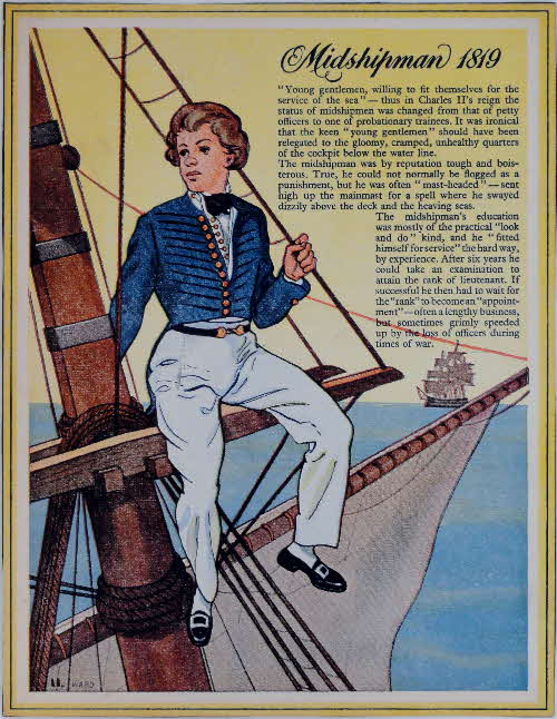 Cornflakes British Naval Uniforms Midshipman 1819