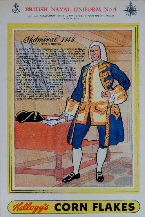 Cornflakes British Naval Uniforms No 4 Admiral 1748