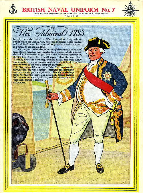 Cornflakes British Naval Uniforms No 7 Vice Admiral