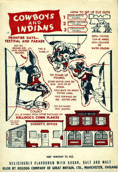 1952 Cornflakes Cowboys & Indians no 17 Frontier Days festival & parade