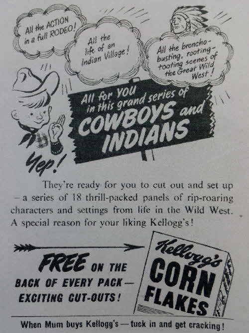 1952 Cornflakes Cowboys & Indians