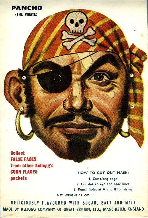 1953 Cornflakes False Faces Pancho
