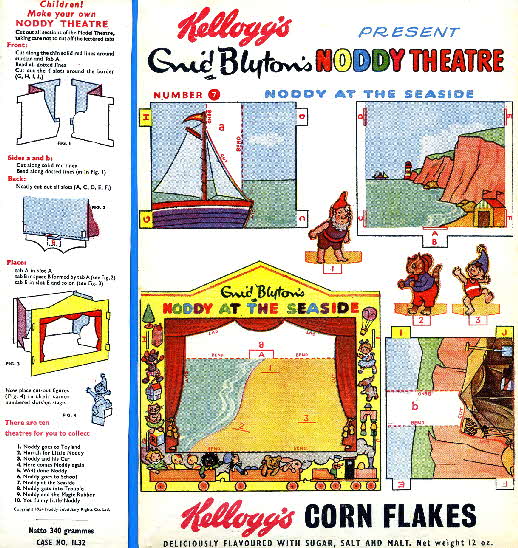 1954 Cornflakes Noddy Theatre 7 Noddy at the Seaside