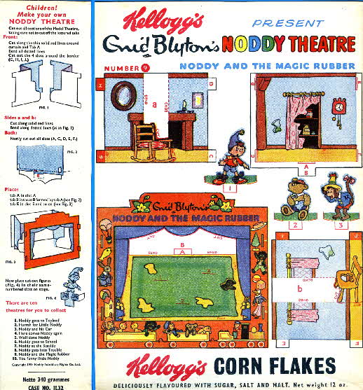 1954 Cornflakes Noddy Theatre 9 Noddy & the magic rubber