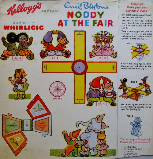 1954 Cornflakes Noddy at the Fair No 7 Whirligig