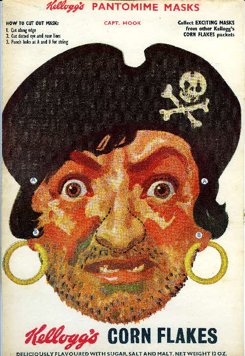 1955 Cornflakes Pantomime Masks Captain Hook