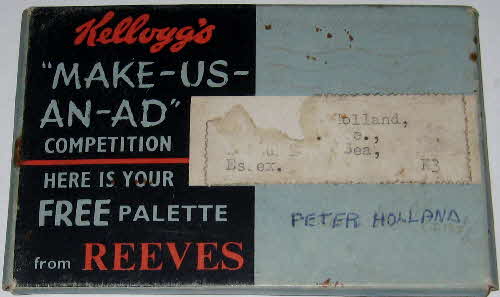 1959 Cornflakes Make us an Ad Reeves Paint Pallet  (1)