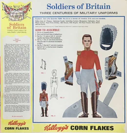1967 Cornflakes Soldiers of Britain No 8 Life Guards (2)