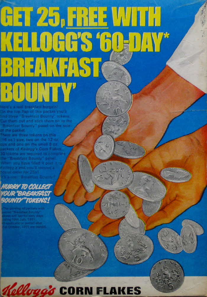 1970s Cornflakes 25p Breakfast offer