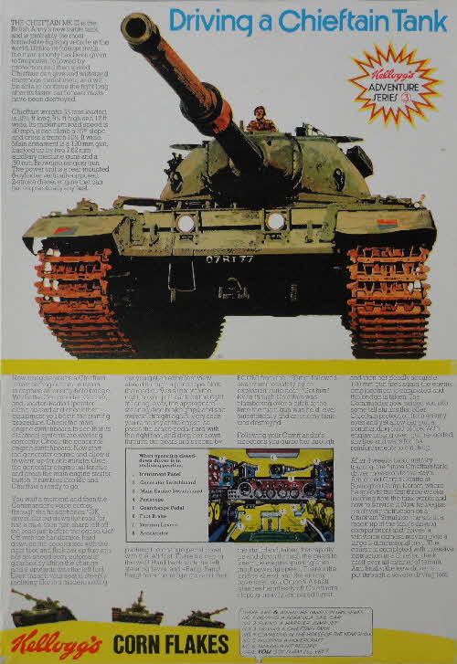 1972 Cornflakes Adventure series No 3 Driving a Chieftain tank