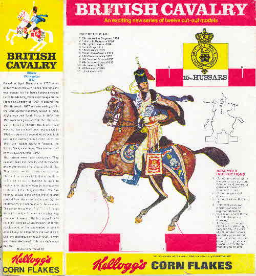 1970 Cornflakes British Cavalry 15th Hussars