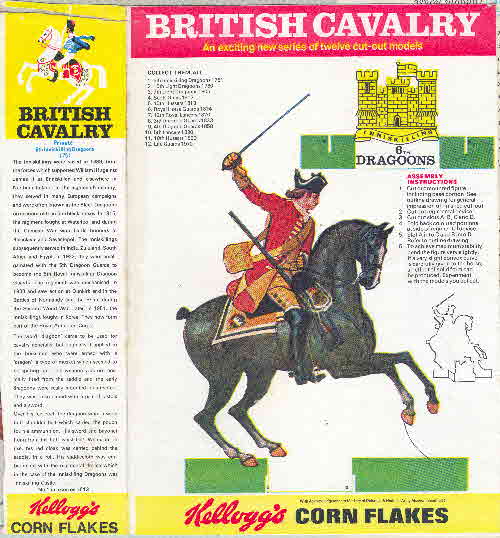 1970 Cornflakes British Cavalry 6th Dragoons