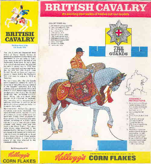 1970 Cornflakes British Cavalry The Life Guards