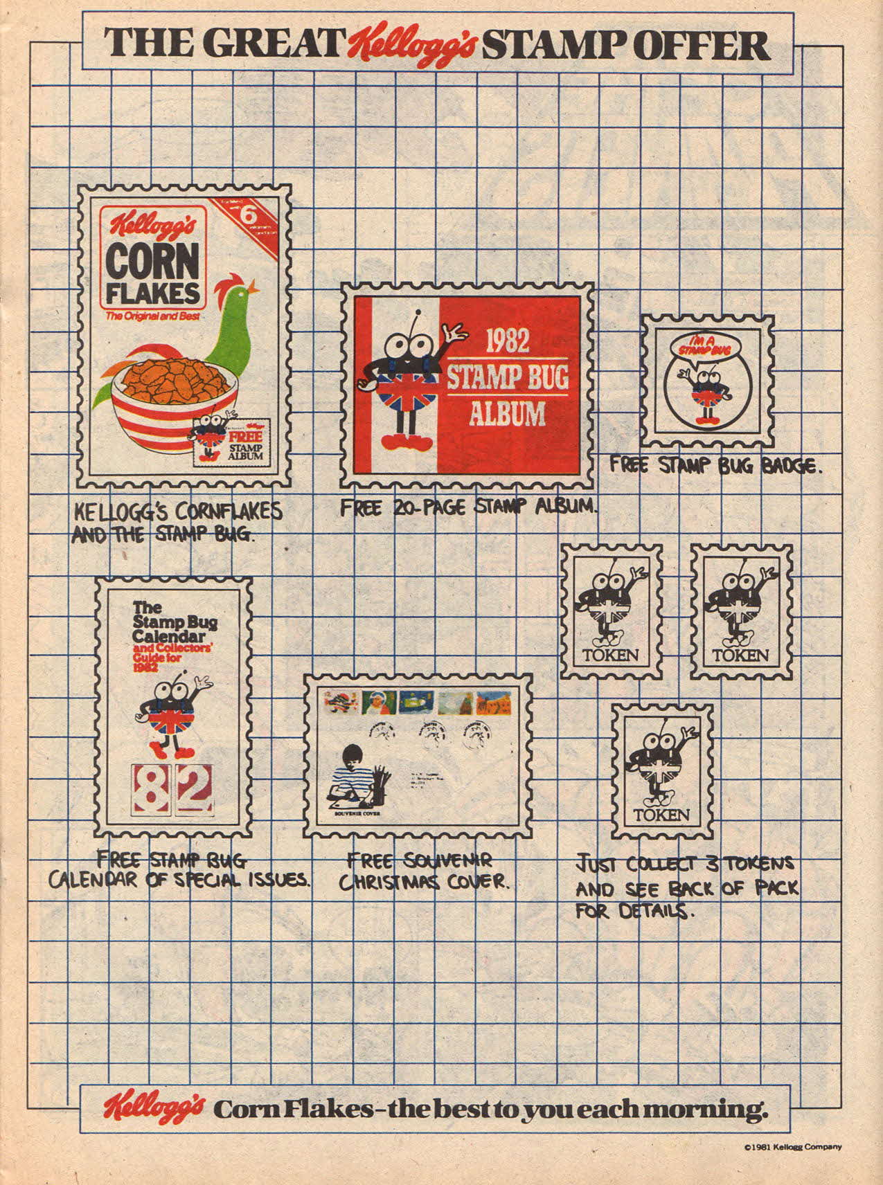1981 Cornflakes Stamp Offer Christmas