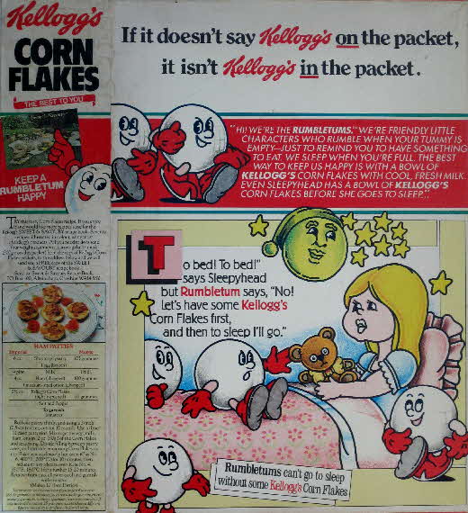 1984 Cornflakes Rumbletums Ham Patties & Sweet & Savoury booklet