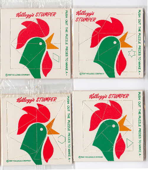 1987 Cornflakes Stumper cards with writing type1