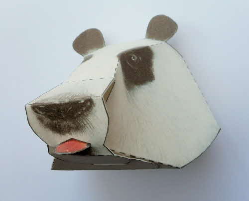 1992 Cornflakes Animal Heads Panda made (2)