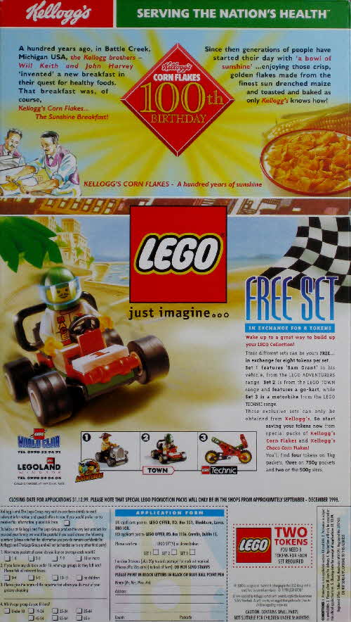 1998 Cornflakes Lego sets - racing car